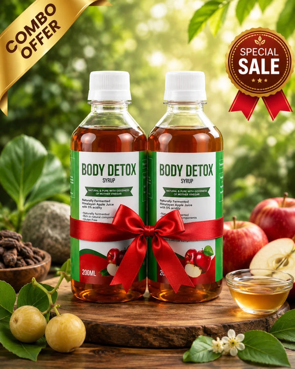 Body Detox Syrup Combo Pack (2 x 200ml) | Natural Apple Cider Vinegar Formula - Wellness Pulse | Your Daily Essentials